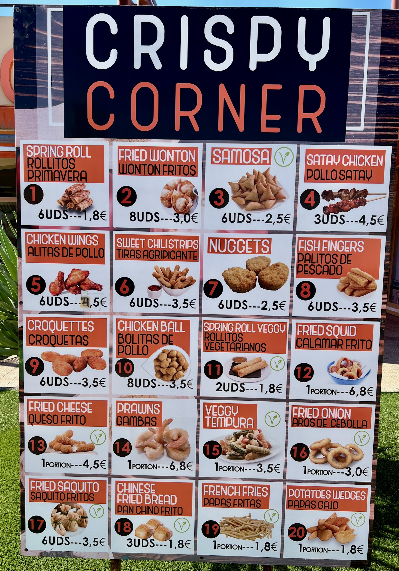 Food Corner in Corralejo: Current Menu